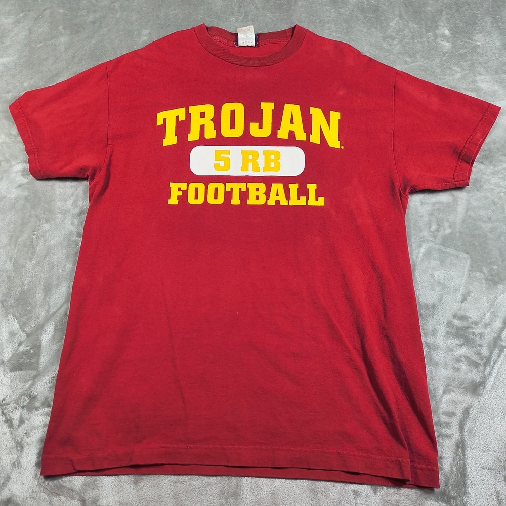 Vintage USC Trojans Shirt Mens Medium Red 5 RB Football Champs Los Angeles‎ USA